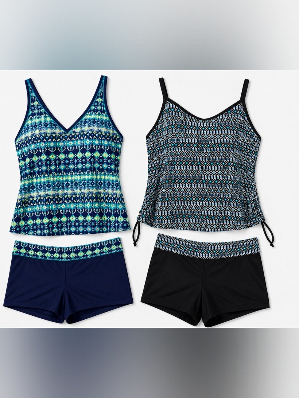 South Point Plus Size 24W Tankini Swimsuit Bundle – 2 Complete Sets!